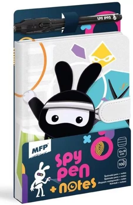 Notes czarny 100K linia Spy + długopis UV - tantis.pl