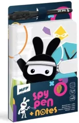 Notes czarny 100K linia Spy + długopis UV