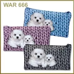 Piórnik saszetka na zamek: Pieski