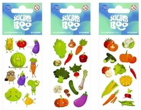 Naklejki Sticker BOO Warzywa i owoce mix - tantis.pl