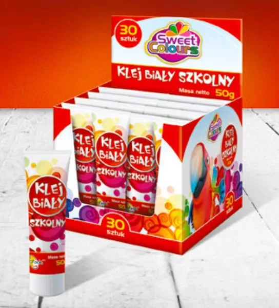 Klej szkolny biały w tubie sweet colours - tantis.pl