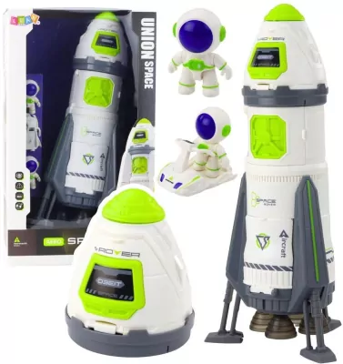 Statek kosmiczny z astronautami światło dżwięk