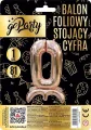 Balon foliowy stojący 0 rose gold 81cm - tantis.pl