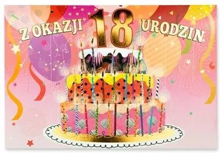 Karnet B6 Urodziny 18