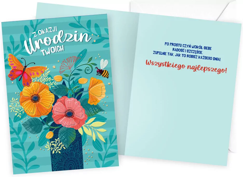Karnet B6 Urodziny - tantis.pl