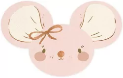 Serwetki Myszki jasny różowe 16x10cm