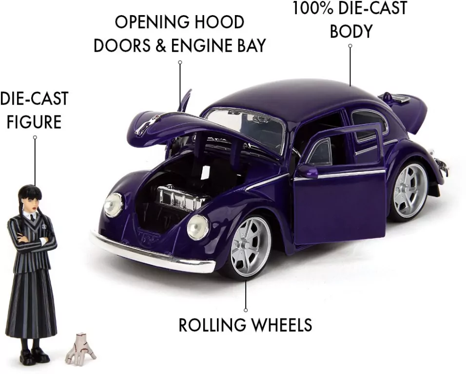 Jada Wednesday Volkswagen Beetle 1:24 - tantis.pl