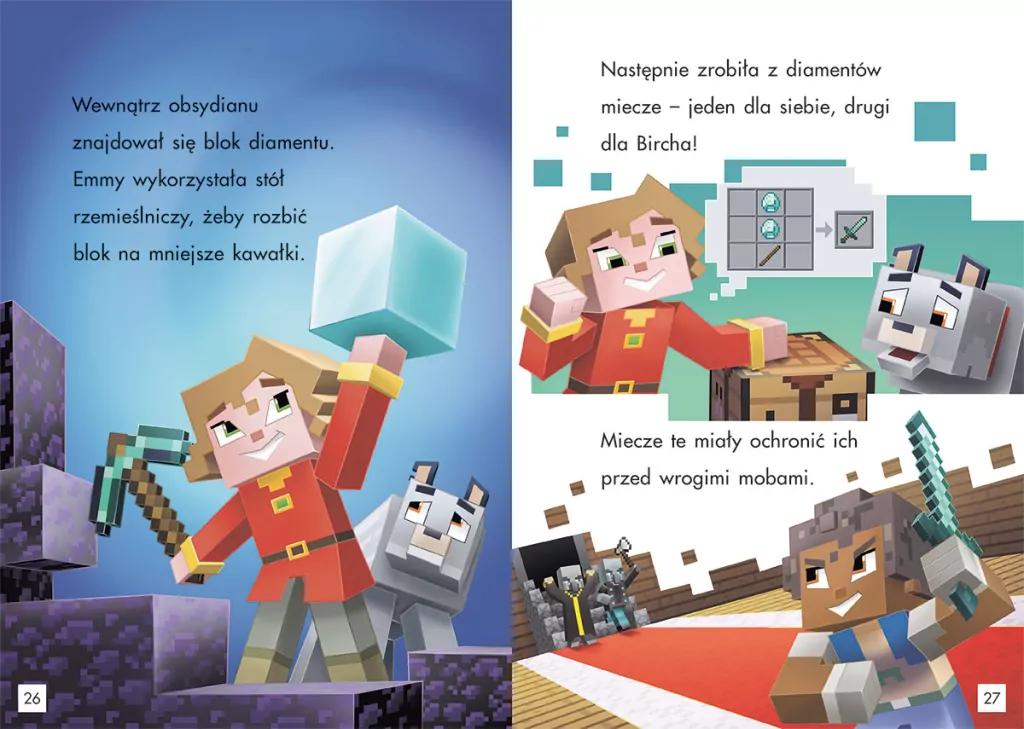 Moby w leśnym dworze. Tryb czytania. Minecraft - tantis.pl