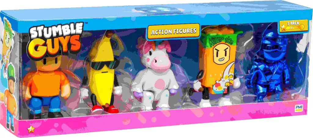 Stumble Guys Action Figure 5 Pack Mr. Stumble Banana Guy Sprinkles Ceriel Killer - tantis.pl