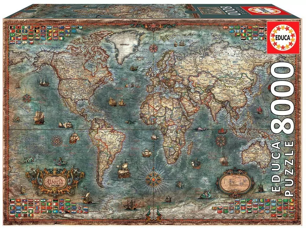 Puzzle 8000. Historyczna mapa świata - tantis.pl