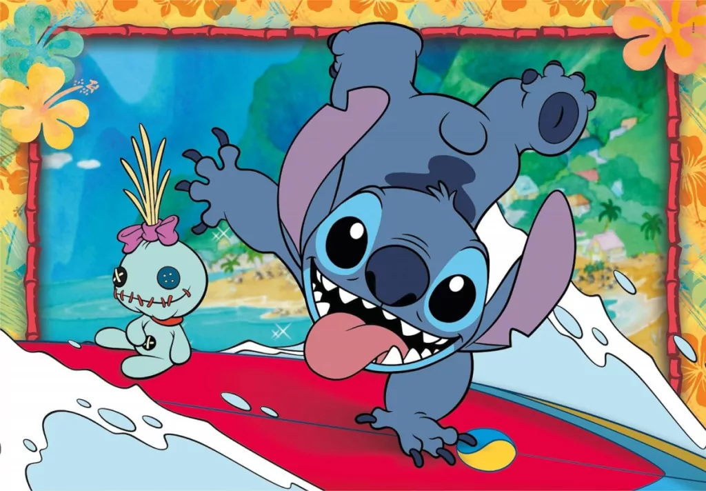 Clementoni. Puzzle 2x20. Super Kolor. Stitch - tantis.pl