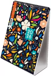 Kalendarz 2026 A5 pionowy ze spiralką kwiaty