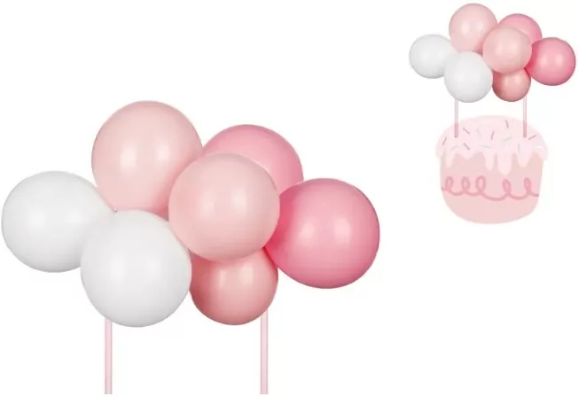 Balonowy topper na tort różowy 29cm - tantis.pl