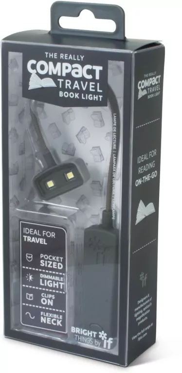 Compact Book Light. Lampka do książki. Szara - tantis.pl