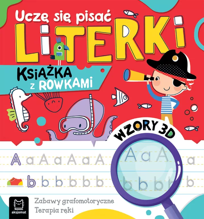 Uczę się pisać literki. Książka z rowkami. Wzory 3D - tantis.pl