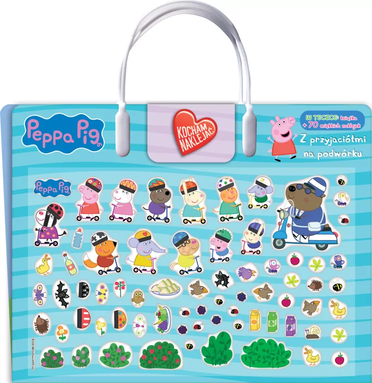 Peppa Pig. Kocham naklejać. Z przyjaciółmi na podwórku - tantis.pl