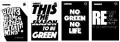 Brulion Green Typo White. B5/96K kratka. 5 sztuk - tantis.pl