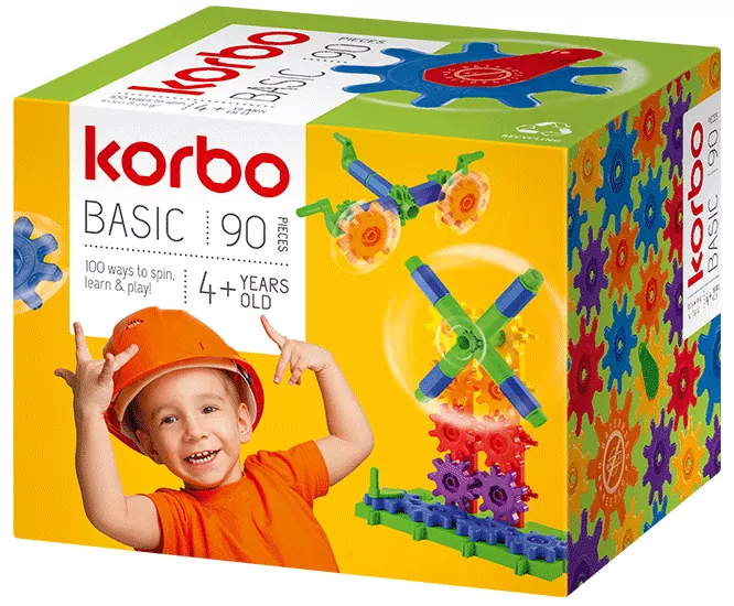 Klocki konstrukcyjne Korbo Basic. 90 elementów - tantis.pl