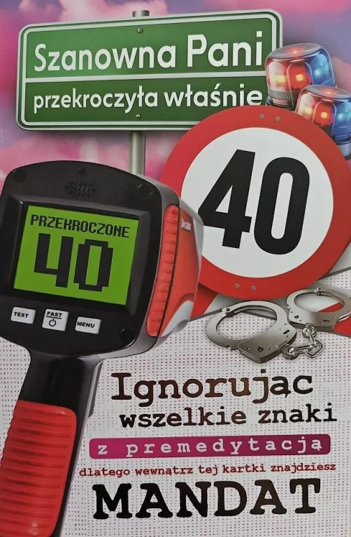 Karnet Urodziny 40 - tantis.pl