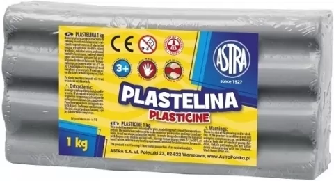Plastelina Astra. 1 kg, popielata - tantis.pl