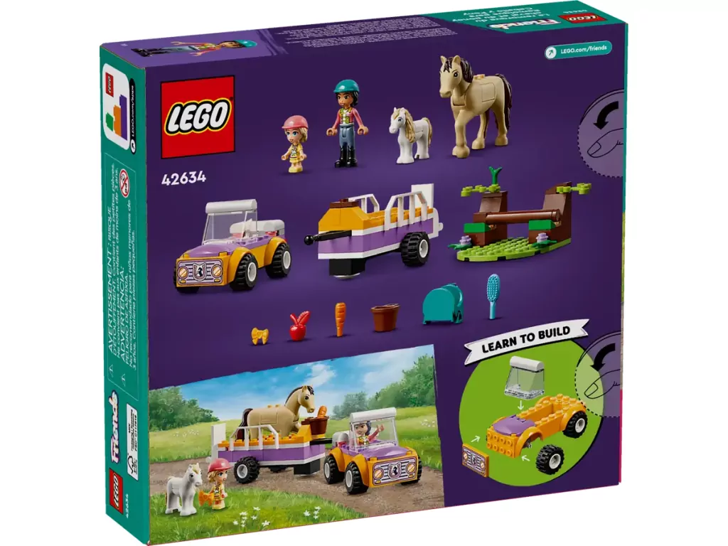 LEGO® Friends. Przyczepka dla konia i kucyka 42634 - tantis.pl