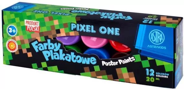 Farby plakatowe. Pixel One 12 kolorów - tantis.pl