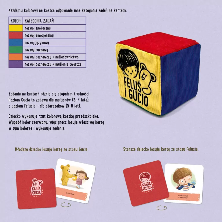 Feluś i Gucio grają w kolory. Gra aktywizująca - tantis.pl