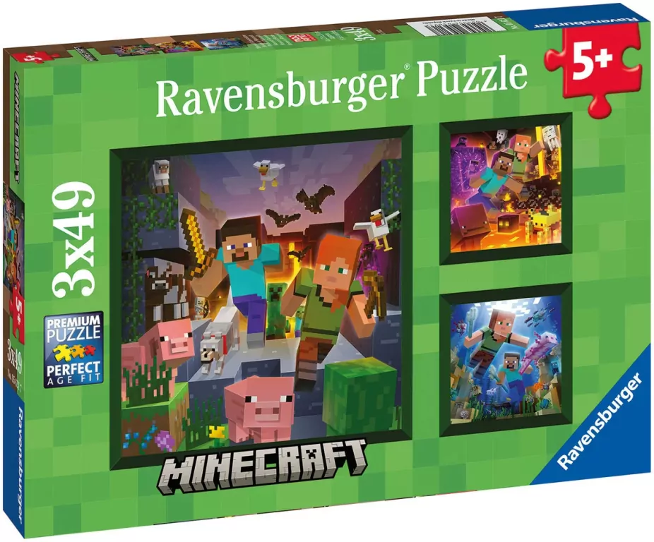 Puzzle 3x49. Minecraft. 5621 - tantis.pl