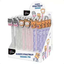 Długopis wymazywalny z figurką Kotek. 24 sztuki