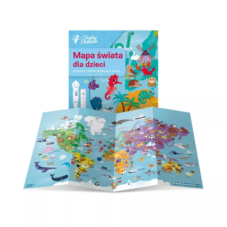 Mapa świata dla dzieci. Czytaj z Albikiem - tantis.pl