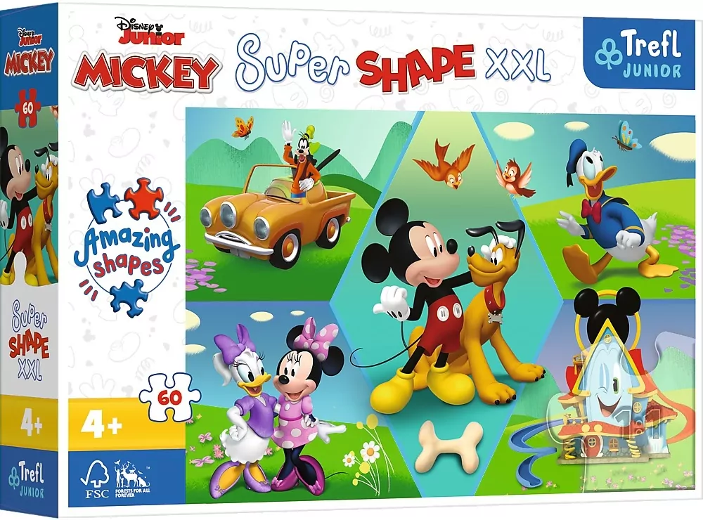 Puzzle 60. Super Shape XXL. Z Mikim zawsze jest wesoło! 50014 - tantis.pl