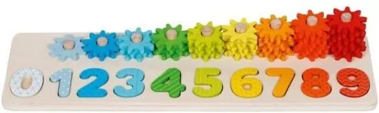 Nauka liczenia z kołami zębatymi, 55 el