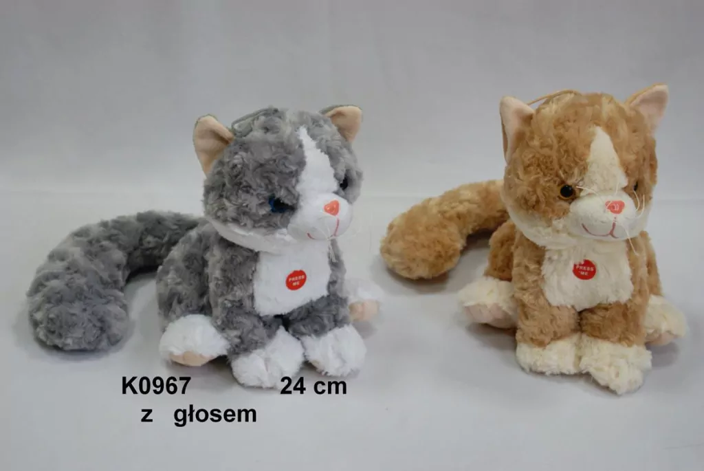 Kot siedzący, 2 wzory, 24cm, dźwięk - tantis.pl