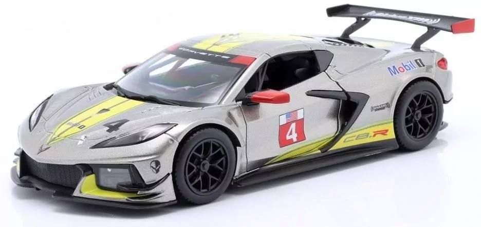 BBURAGO. Chevrolet Corvette 2020 silver 1:24 - tantis.pl