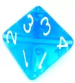 Komplet kości RPG. Niebieskie. Kryształowe. REBEL - tantis.pl