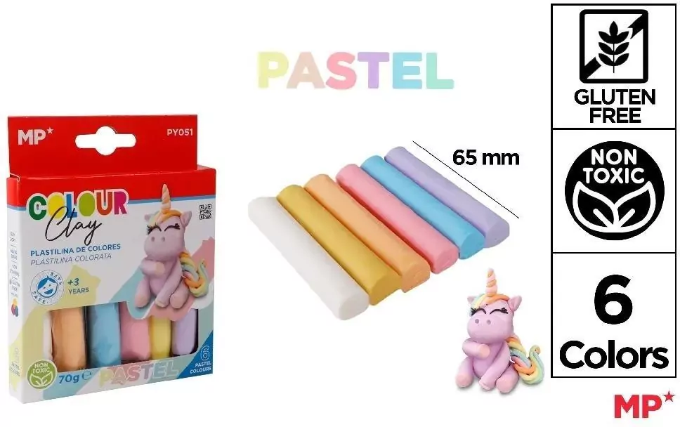 Plastelina 6 kolorów pastel - tantis.pl