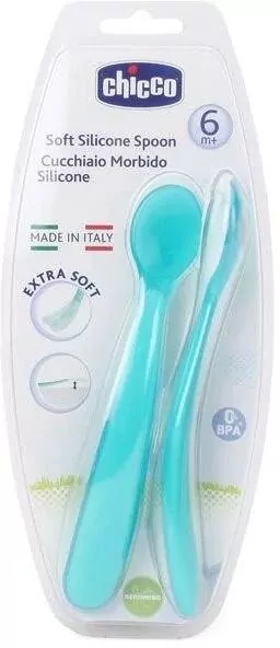 Chicco. Łyżeczki. 2 sztuki. Zielone - tantis.pl