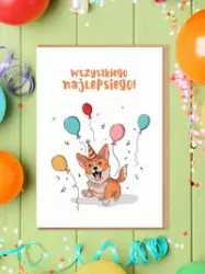 Karnet Urodziny - Wszystkiego nalepsiego