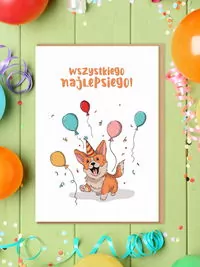 Karnet Urodziny - Wszystkiego nalepsiego