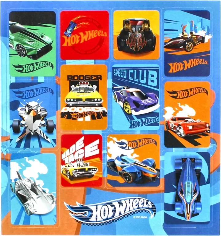 Naklejki kwadrat. Hot Wheels - tantis.pl