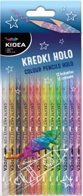Kredki Holo 12 kolorów KIDEA