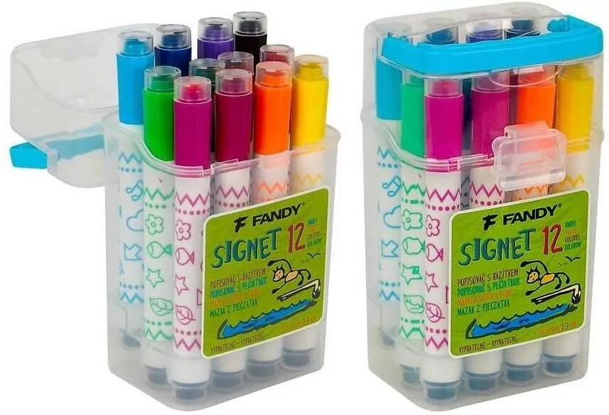 Marker Signet z pieczątką, 12 kolorów - tantis.pl