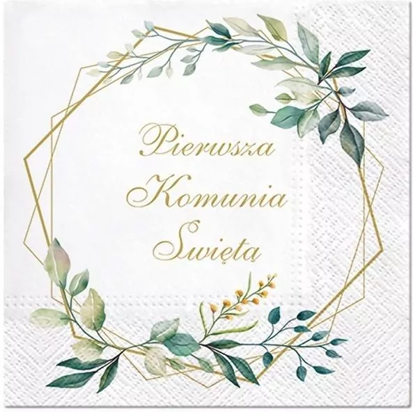 Serwetki Komunia 33x33cm - tantis.pl