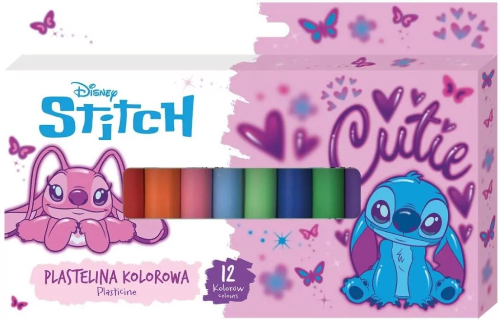 Plastelina Stitch Pink 12 kolorów - tantis.pl