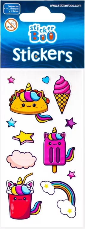 Naklejki. S-Boo Unicorn. Mix 1 szt - tantis.pl