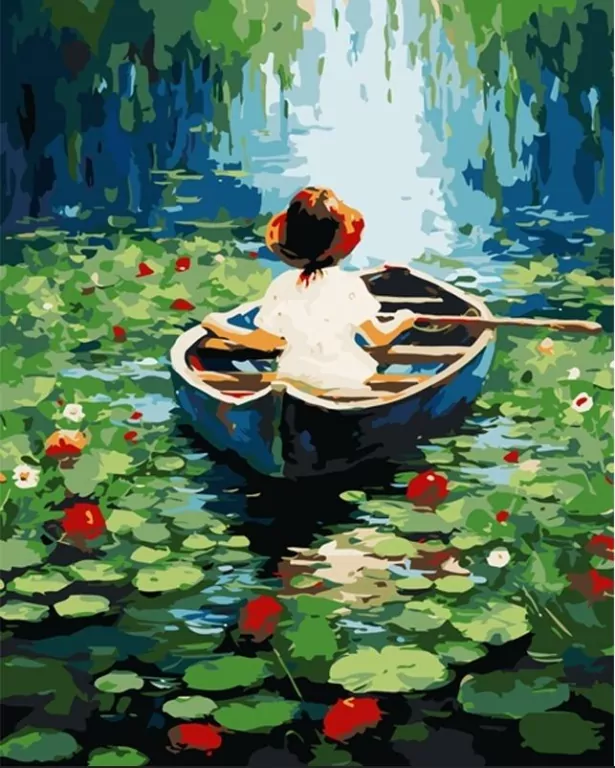 Malowanie po numerach 40x50 Łódka - tantis.pl