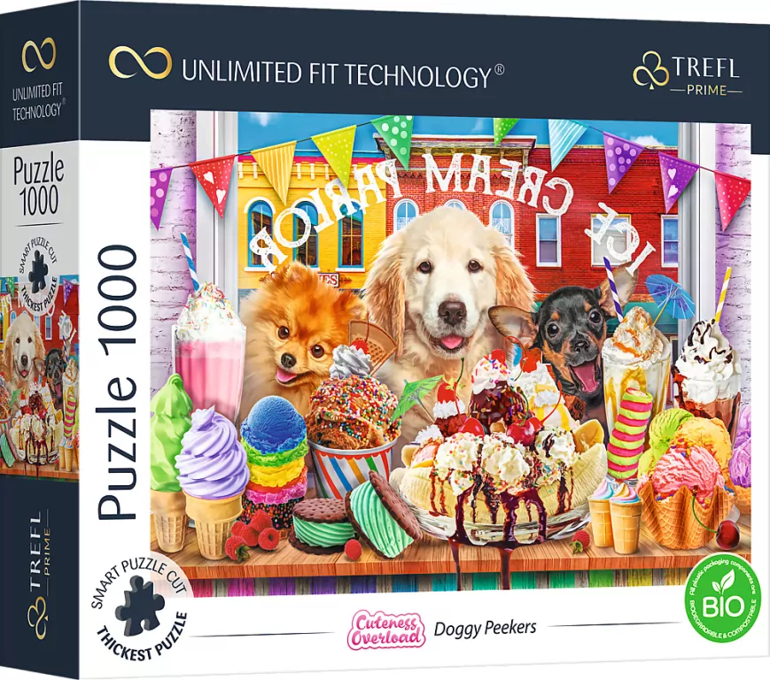 Puzzle 1000. Cuteness Overload: Doggy Peekers TREFL - tantis.pl