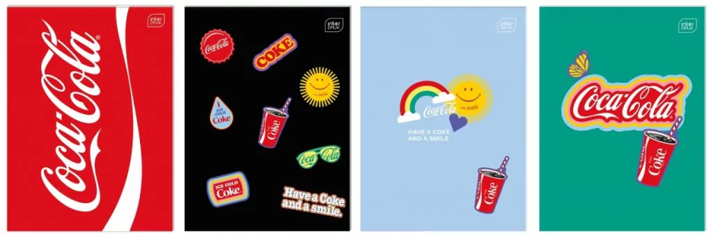 Zeszyt do słówek A6/32K Mat+UV Coca Cola (10szt) - tantis.pl