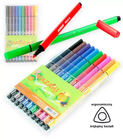 Mazaki trójkątne mix kolorów ZW201-10 - tantis.pl