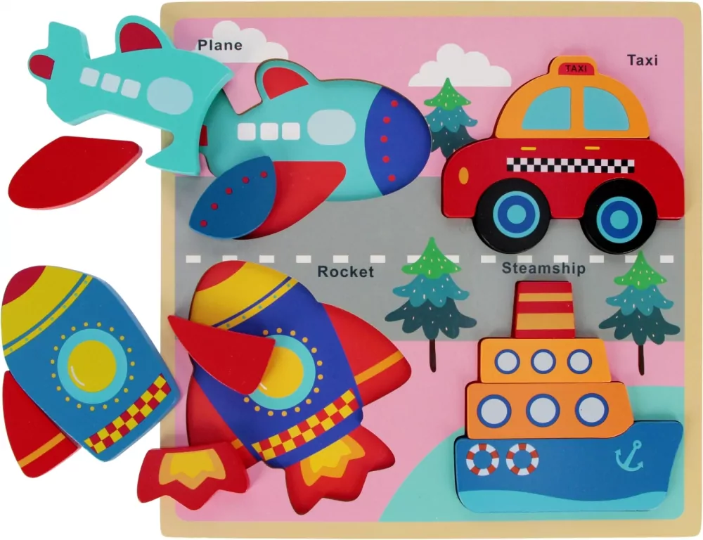 Układanka edukacyjna POJAZDY BAM BAM 30X30X2 - tantis.pl